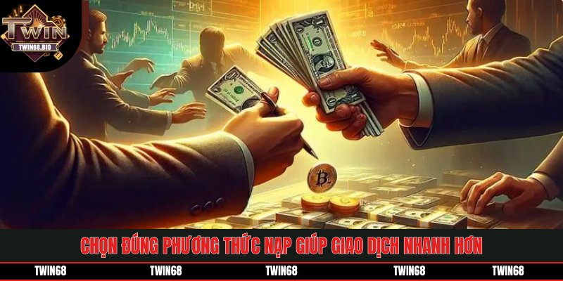Chọn đúng phương thức nạp giúp giao dịch nhanh hơn